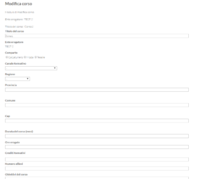 guida all'inserimento di dati tramite form